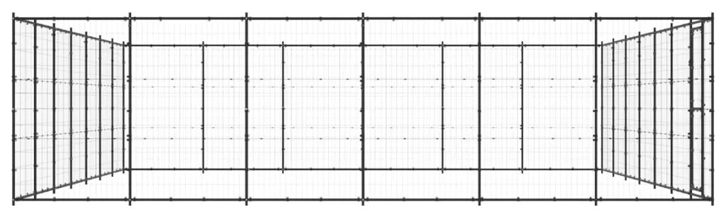 vidaXL Κλουβί Σκύλου Εξωτερικού Χώρου 50,82 μ² από Ατσάλι