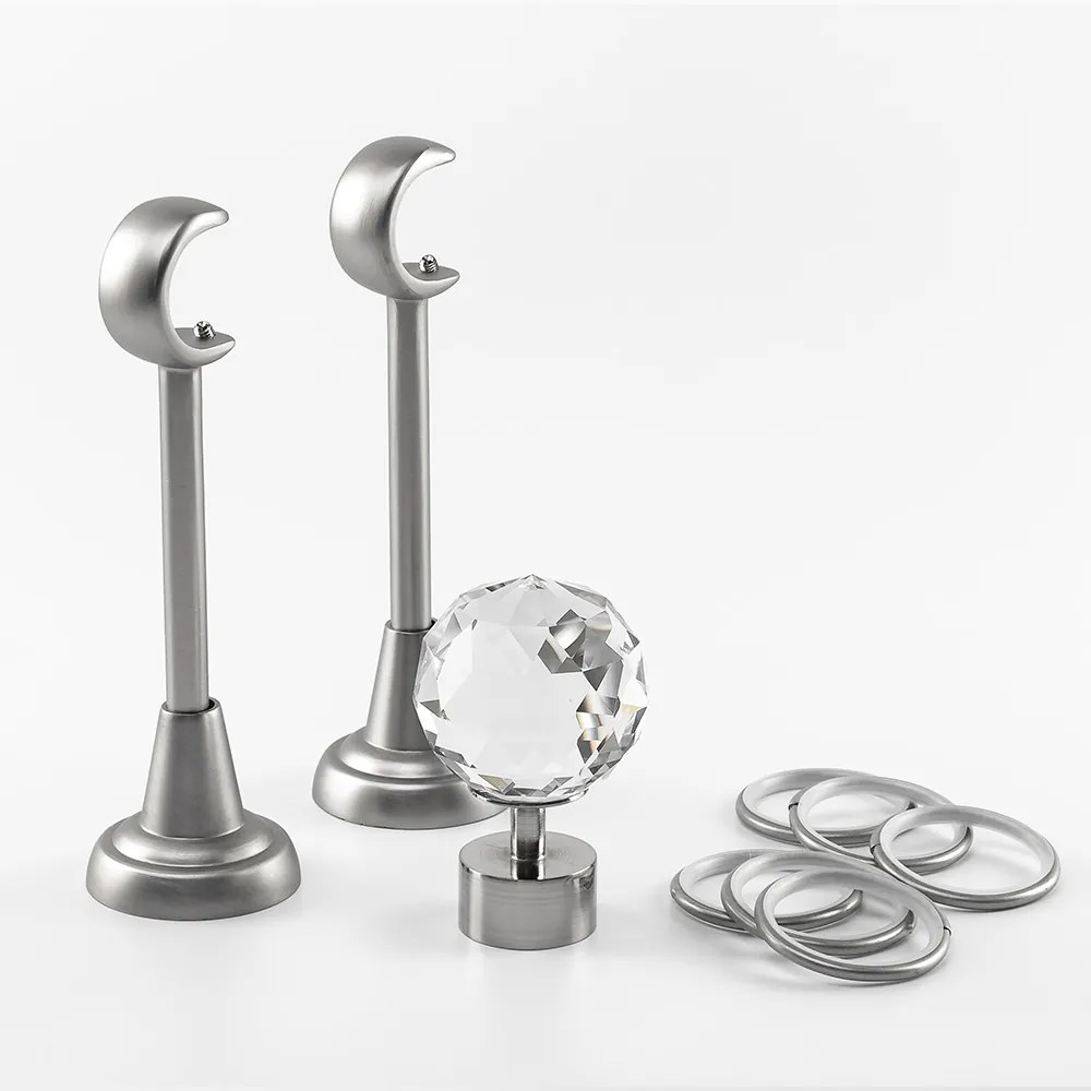 Κουρτινόβεργα μονή twist Cristal 25/19 – χρώμιο ματ - 320 cm