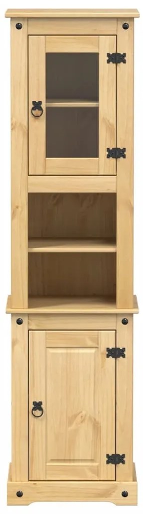Ντουλάπι Μπάνιου Corona 50x40x185 εκ. από Μασίφ Ξύλο Πεύκου - Καφέ