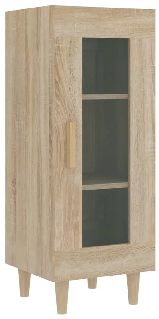 vidaXL Μπουφές Sonoma δρυς 34,5 x 34 x 180 εκ. από Επεξεργασμένο Ξύλο