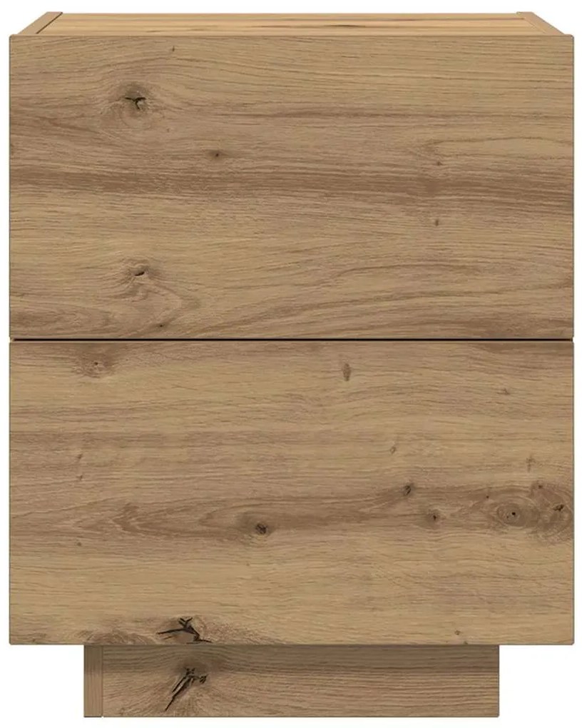 vidaXL Κομοδίνο artisan δρυς 45 x 40 x 55 εκ Επεξεργασμένο ξύλο