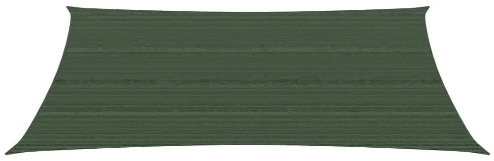 vidaXL Πανί Σκίασης Σκούρο Πράσινο 3,5 x 4,5 μ. από HDPE 160 γρ./μ²