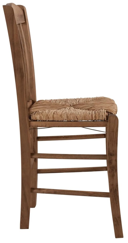 Καρέκλα C10376.01 Καφενείου με Ψάθα Καρυδί Εμποτισμoύ 41x35x89 εκ.
