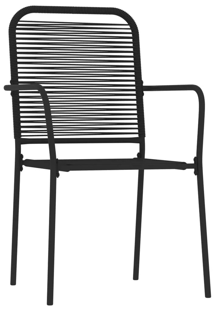 vidaXL Σετ Τραπεζαρίας Κήπου 5 Τεμαχίων Μαύρο