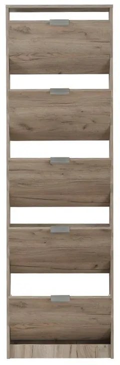 Παπουτσοθήκη Base 15 Γκρί Δρύς 58x18x191,5 εκ. 58x18x191.5 εκ.