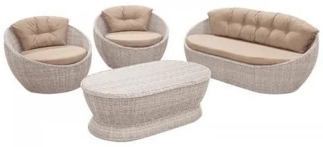 ΣΕΤ ΣΑΛΟΝΙ ΕΞΟΧΗΣ Fylliana Aluminium ”Komal” CAPPUCCINO ΧΡΩΜΑ 894-123-030
