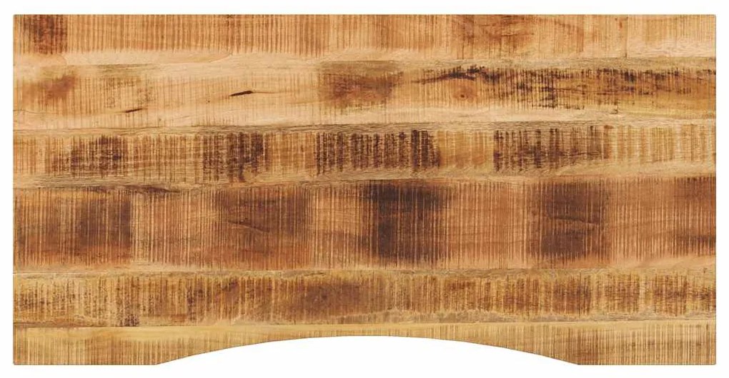 vidaXL Επιφάνεια Γραφείου Καμπύλη 120x50x2,5 εκ Μασίφ Ακατ. Μάνγκο
