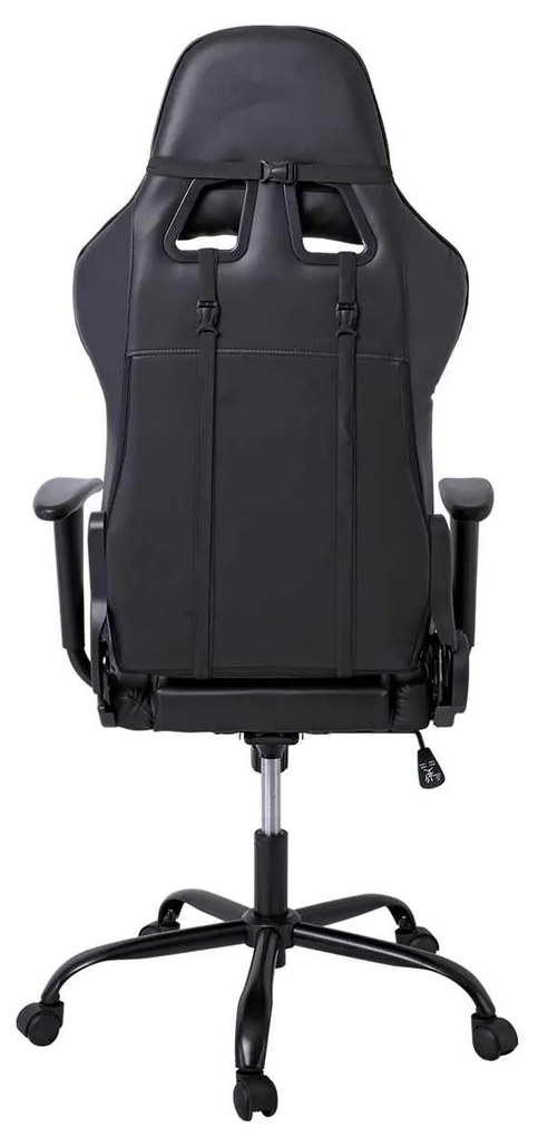 Gaming/Manager Πολυθρόνα Bf8350 Pu Μαύρο . Διάσταση: 69x69x126/136cm 69x69x126/136cm