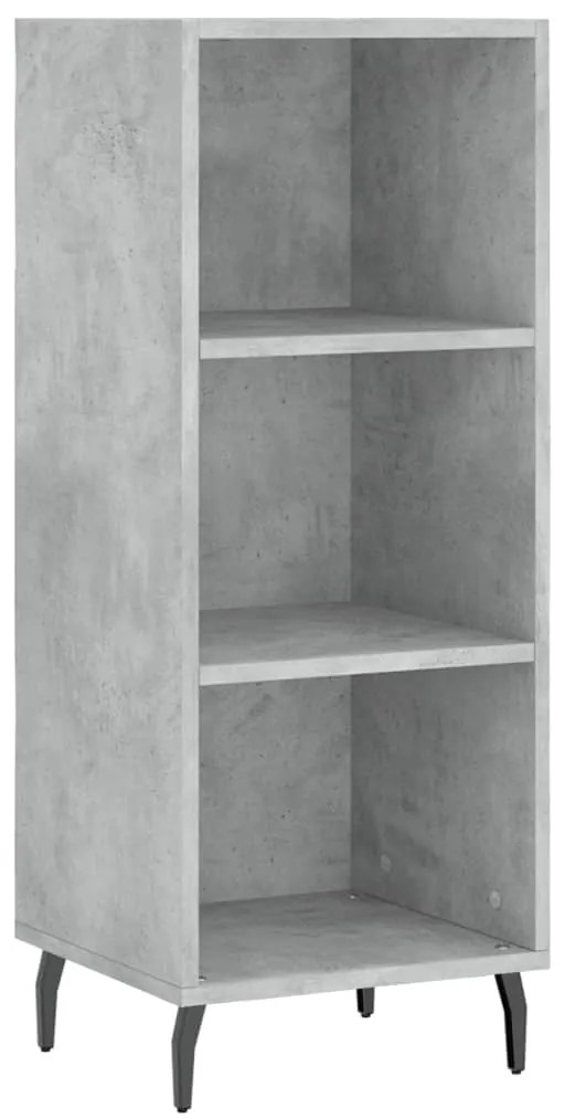 vidaXL Ντουλάπι Γκρι Σκυροδέματος 34,5x34x180 εκ. Επεξεργασμένο Ξύλο