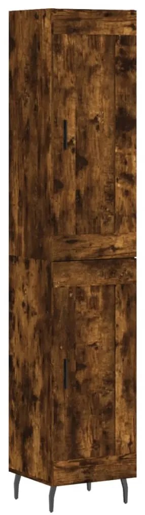 vidaXL Ντουλάπι Καπνιστή δρυς 34,5x34x180 εκ. από Επεξεργασμένο Ξύλο