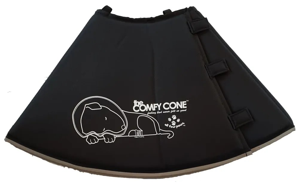 All Four Paws Κώνος/Κολάρο Ανάρρωσης Comfy Cone L 25 εκ. Μαύρος