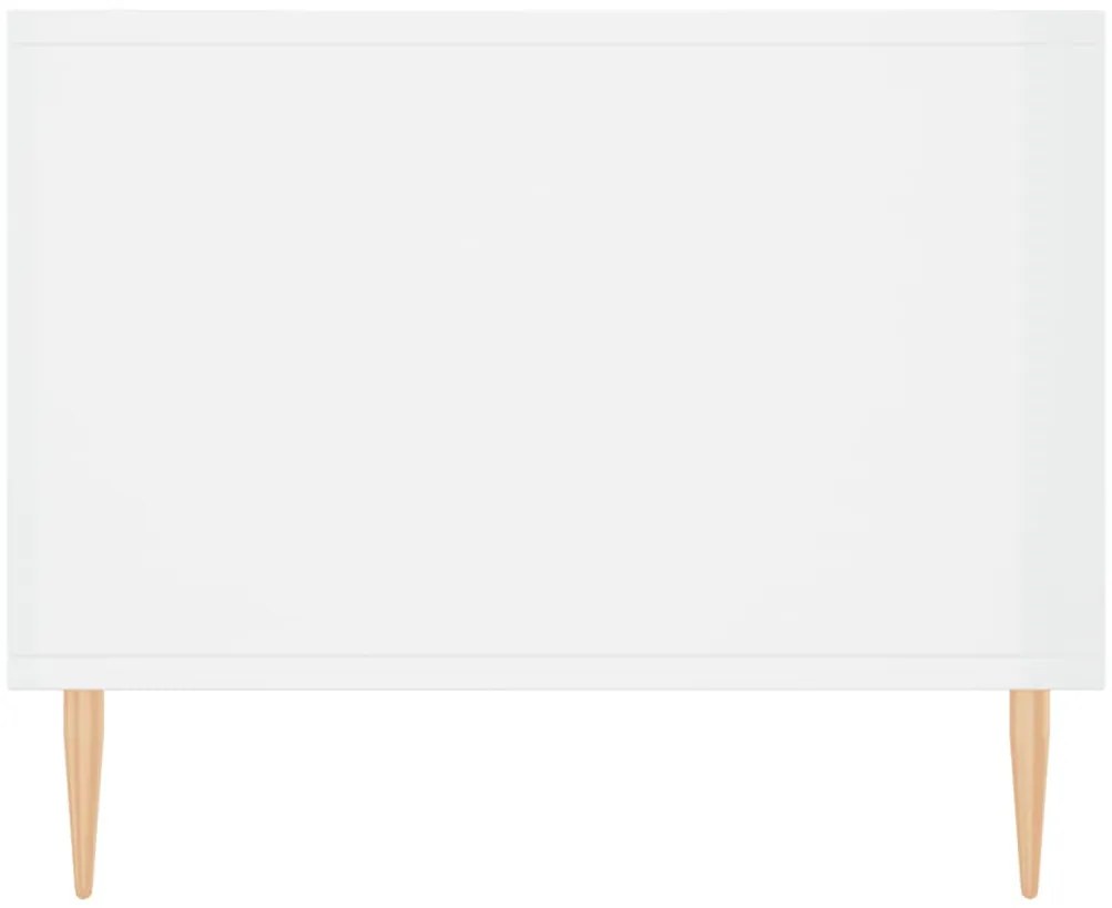 vidaXL Τραπεζάκι Σαλονιού Γυαλ. Λευκό 90x50x40 εκ. Επεξεργ. Ξύλο
