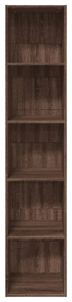 vidaXL Βιβλιοθήκη Καφέ Δρυς 40x30x189 εκ. από Επεξεργασμένο Ξύλο
