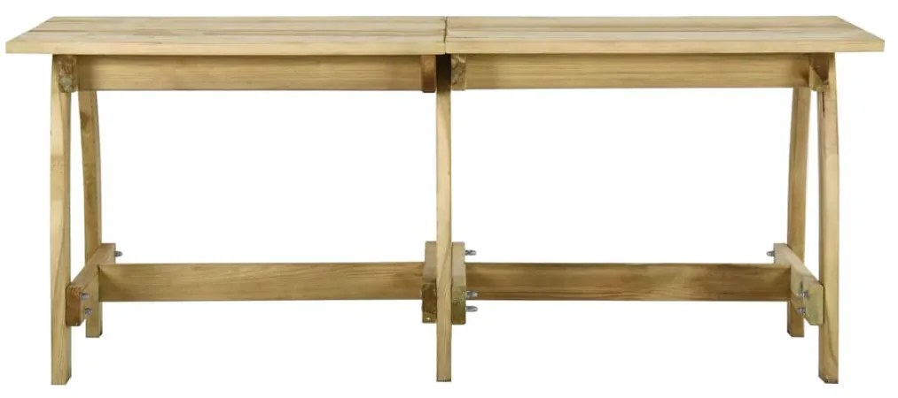 vidaXL Τραπέζι Κήπου 220 x 74 x 75 εκ. από Εμποτισμένο Ξύλο Πεύκου