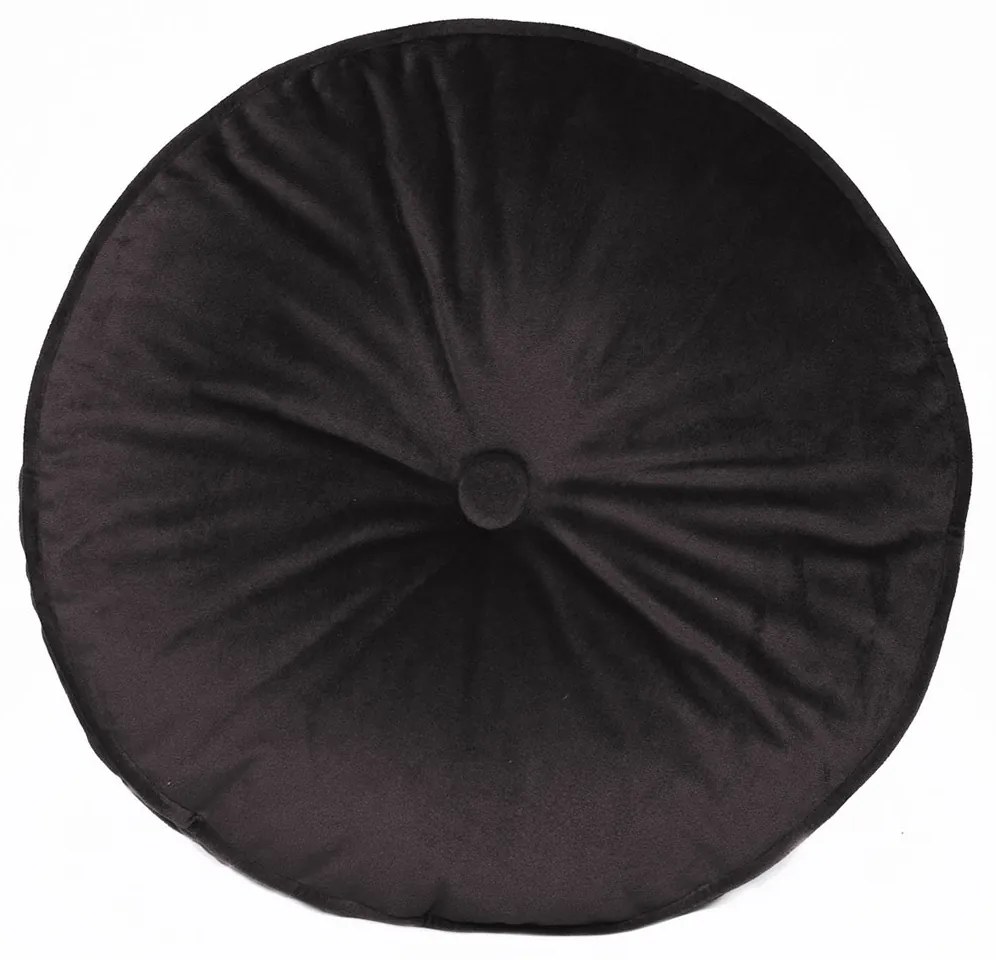 Βελουτέ Διακοσμητικό Μαξιλάρι (Φ40) Palamaiki VF803 Black