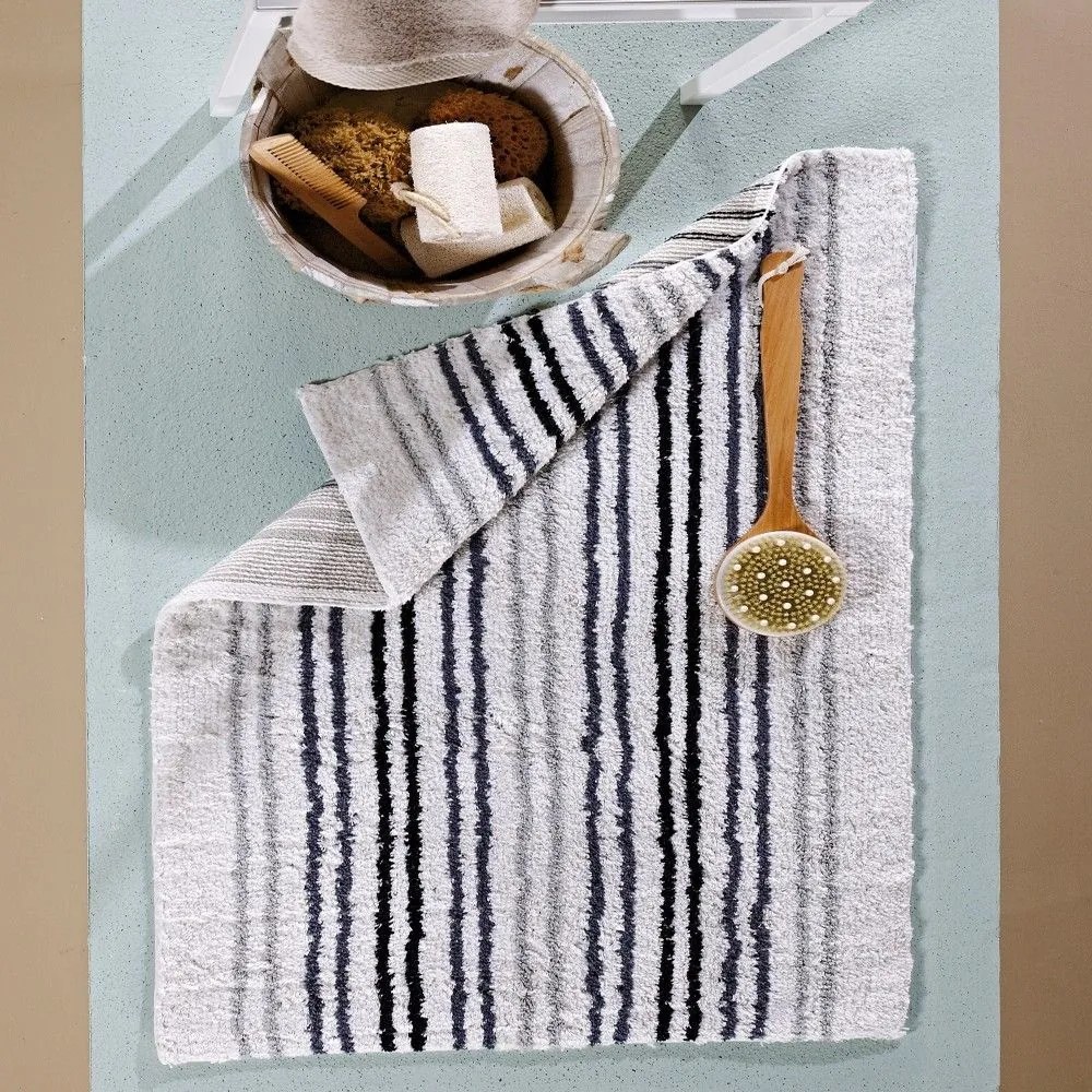 Πατάκι Μπάνιου Peyton 22 Ecru-Grey Kentia 70Χ110 100% Cotton