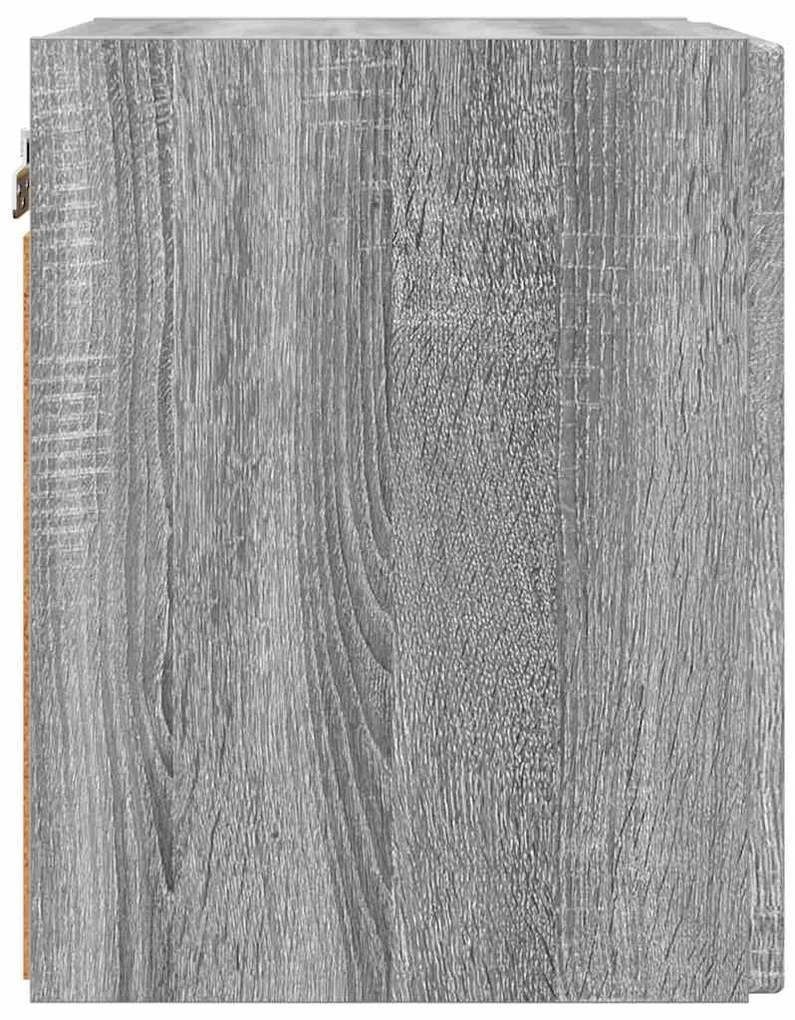 vidaXL Ντουλάπι Τηλεόρασης Τοίχου Γκρίζο Σονομα 30 x 31 x 40 εκ.