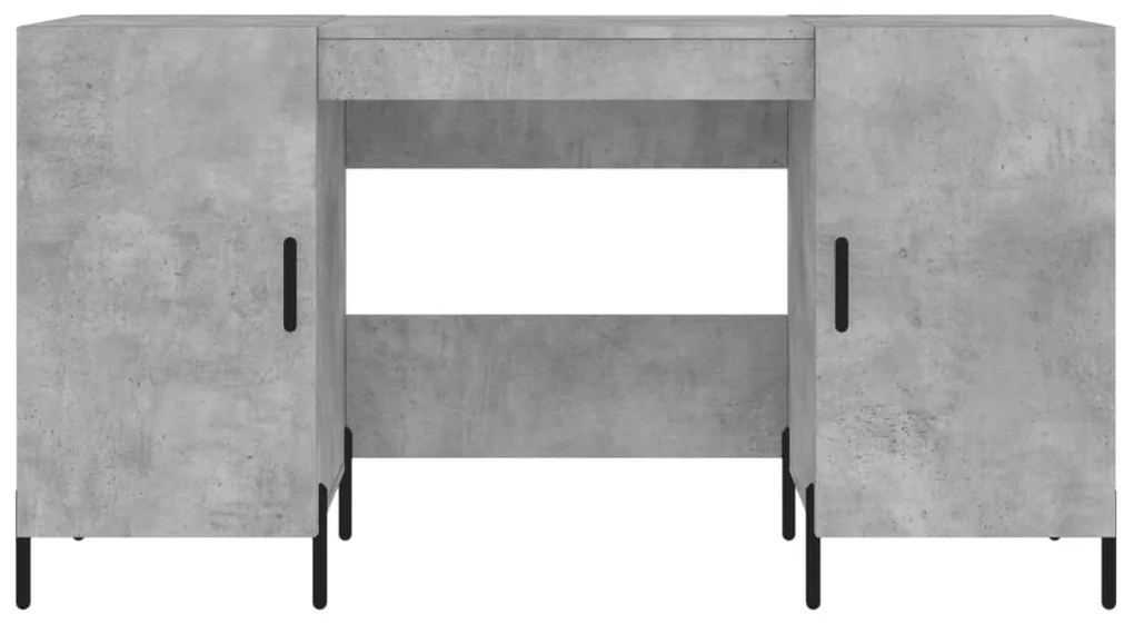 vidaXL Γραφείο Γκρι Σκυροδέματος 140 x 50 x 75 εκ. από Επεξεργ. Ξύλο