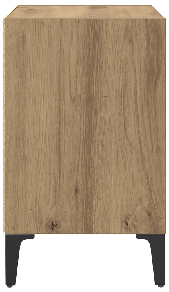 vidaXL κομοδίνο Μασίφ δρυς 40x30x50 εκ. Εργονομικό ξύλο