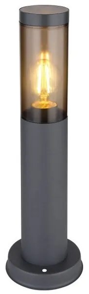 Επιδαπέδιο Φωτιστικό Κολώνα 1xΕ27 45cm IP54 Δύο Πρίζες Boston Ι Globo Lighting-3158SA-Ασημί 3158SA