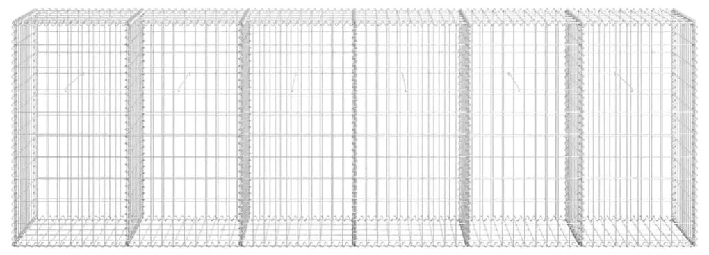 vidaXL Συρματοκιβώτιο Τοίχος 300x50x100 εκ. Γαλβαν.Χάλυβας + Καλύμματα