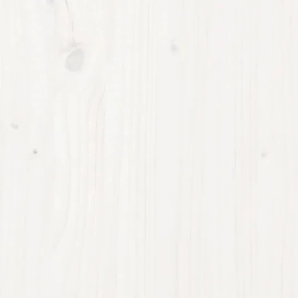 vidaXL Ζαρντινιέρα Λευκή 112 x 112 x 27 εκ. από Μασίφ Ξύλο Πεύκου