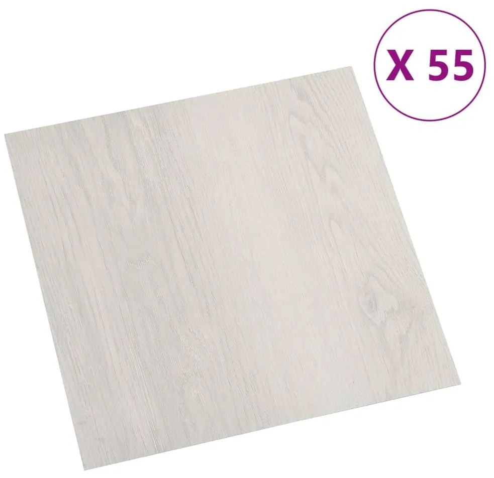 vidaXL Δάπεδο Αυτοκόλλητο Μπεζ 55 τεμ. 5,11 μ² από PVC
