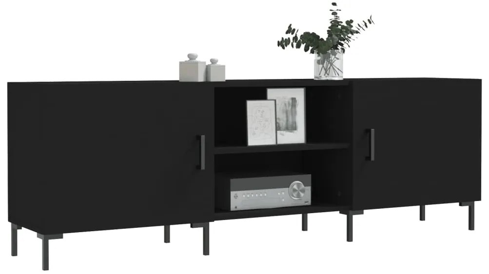 vidaXL Έπιπλο Τηλεόρασης Μαύρο 150x30x50 εκ. Επεξεργασμένο Ξύλο