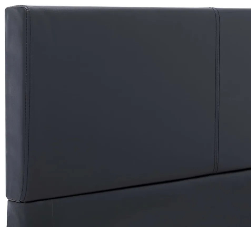 vidaXL Πλαίσιο Κρεβατιού Μαύρο 90 x 200 εκ. από Συνθετικό Δέρμα