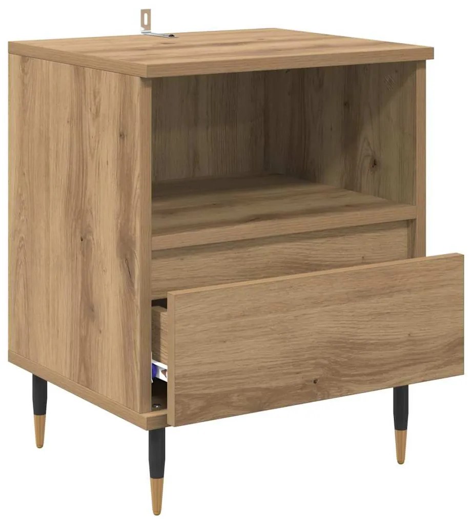 vidaXL Κομοδίνο 2 pcs Artisan Oak 40 x 35 x 50 εκ. Επεξεργασμένο ξύλο