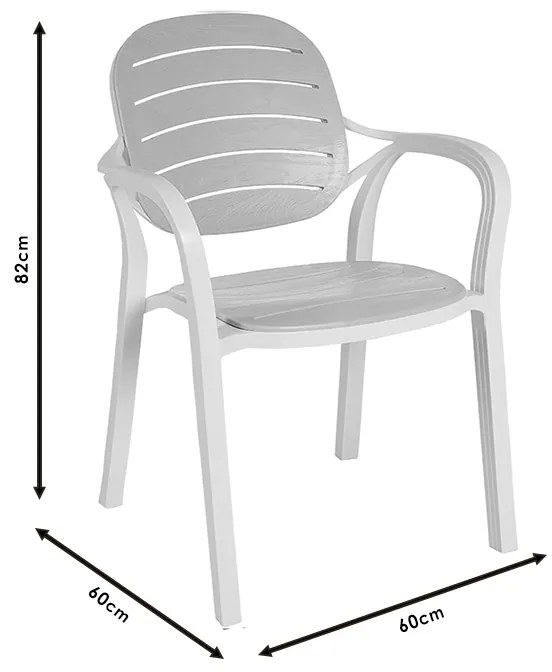 Πολυθρόνα Gentle pakoworld PP ανθρακί - 253-000046 - 253-000046