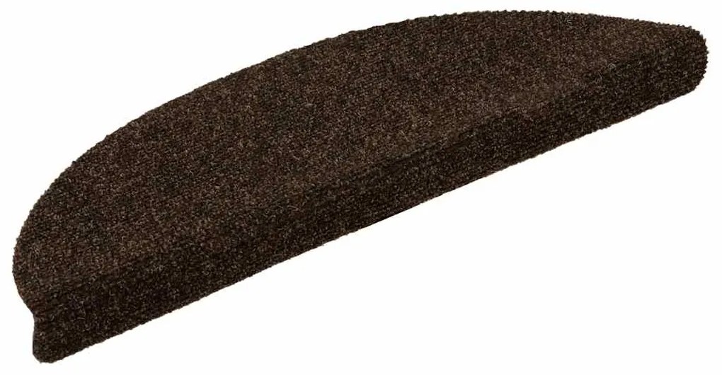 vidaXL Πατάκια Σκαλιών Αυτοκόλλητα 15 τεμ. Καφέ Ημίκυκλα 56x17x3 εκ.