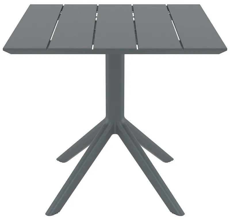 PARIS DARK GREY 80X80X74εκ. ΤΡΑΠΕΖΙ ΠΟΛ/ΝΙΟΥ 80X80X74εκ.