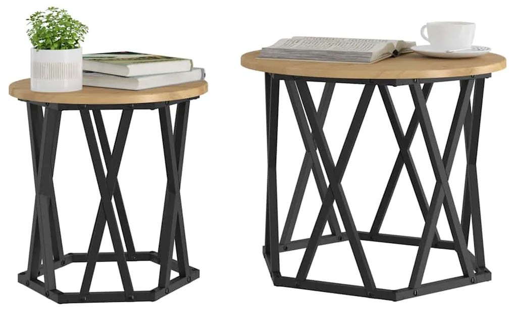 vidaXL Τραπεζάκι Πλευράς 2 pcs artisan δρυς 50 x 50 x 40 cm