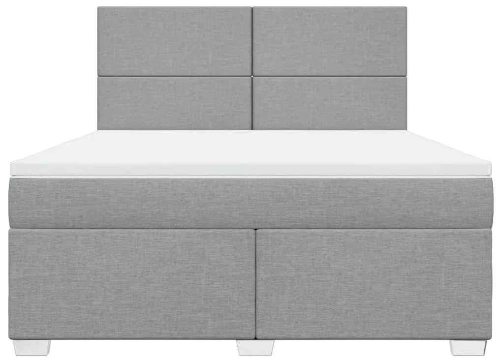 ΚΡΕΒΑΤΙ BOXSPRING ΜΕ ΣΤΡΩΜΑ ΑΝΟΙΧΤΟ ΓΚΡΙ 180X200 ΕΚ. ΥΦΑΣΜΑΤΙΝΟ 3292860