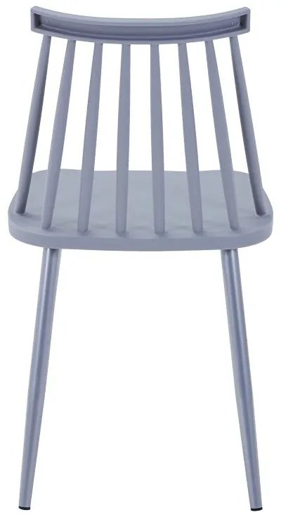 Καρέκλα Aurora I pp σε γκρι απόχρωση-πόδι μεταλλικό γκρι 43x48x79εκ 43x48x79 εκ.