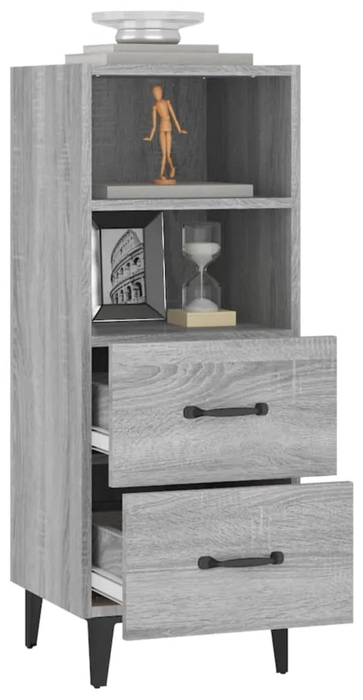 vidaXL Ντουλάπι Γκρι Sonoma 34,5x34x90 εκ. από Επεξεργασμένο Ξύλο