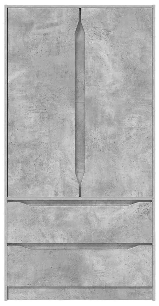 vidaXL Ντουλάπι Μπάνιου με συρτάρι Σκυρόδεμα Γκρι 79,5 x 49 x 156 εκ