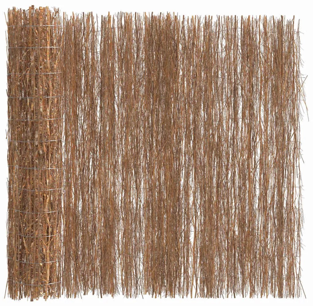 vidaXL Φράχτης από κλαδιά Καφέ 400 x 125 cm Ξύλινη Τρίχα