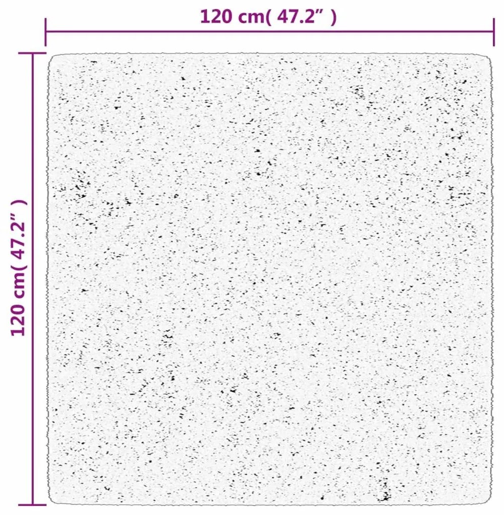 Χαλί OVIEDO με Κοντό Πέλος Τιρκουάζ 120 x 120 εκ. - Μπλε