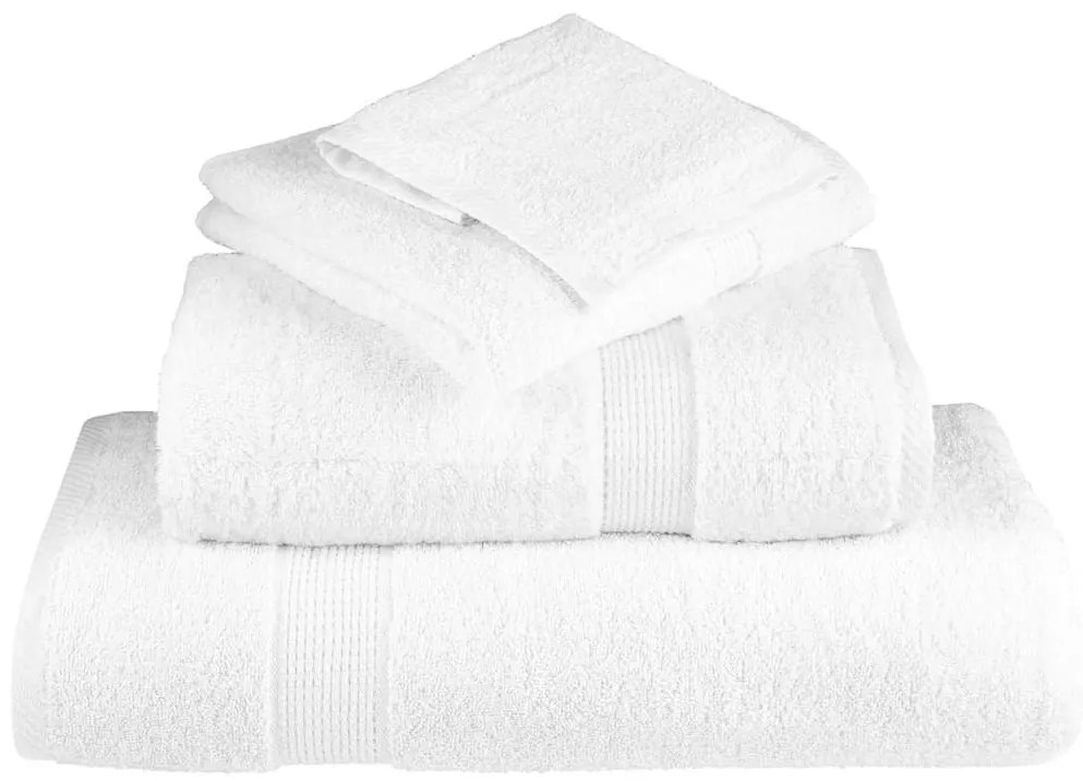 vidaXL Πετσέτες Προσώπου SOLUND 4 pcs Λευκό Βαμβάκι