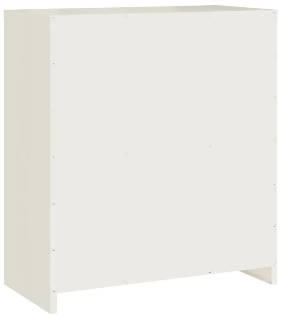 Αρχειοθήκη Λευκή 79 x 40 x 90 εκ. από Ατσάλι - Λευκό