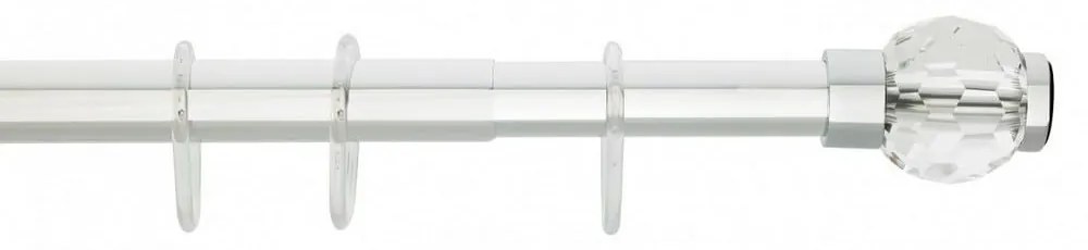Βραχίονας Μπάνιου Ίσιος Φ25 Νο 1220 Crystal Clear Grekon 75-125cm Aluminium