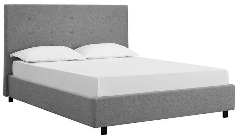 Κρεβάτι Biz (Για Στρώμα 120x200cm) 212x130xH118cm Grey 09-1191 Ημίδιπλο Ξύλο,Ύφασμα