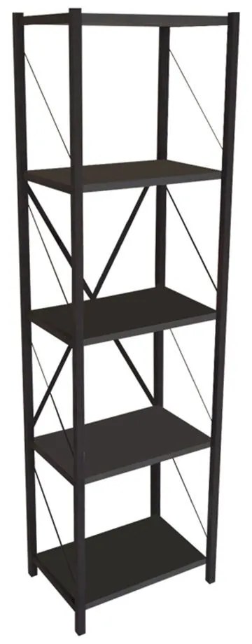 Βιβλιοθήκη Glase 321-000009 40x30x150cm Anthracite-Black