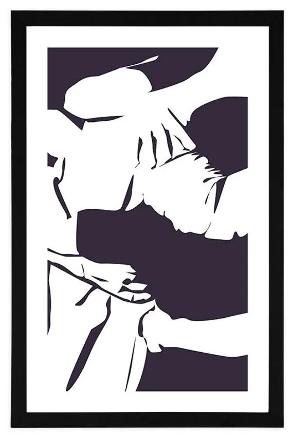 Αφίσα με πασπαρτού Επιθυμία για αγάπη - 40x60 black