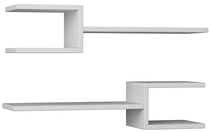 ΡΑΦΙΕΡΑ ΤΟΙΧΟΥ FORK MEGAPAP 2 ΤΕΜΑΧΙΩΝ ΧΡΩΜΑ ΛΕΥΚΟ 75X19,5X18ΕΚ.