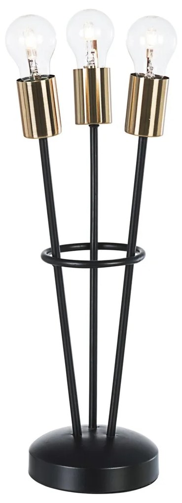 Επιτραπέζια φωτιστικά Bizzotto LAMPADA TAV. FIACCOLA 3LUCI NERO H45