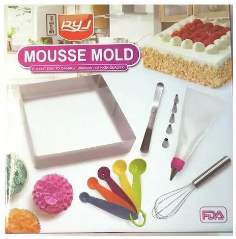 Σετ τετράγωνο τσέρκι-MOUSSE MOLD