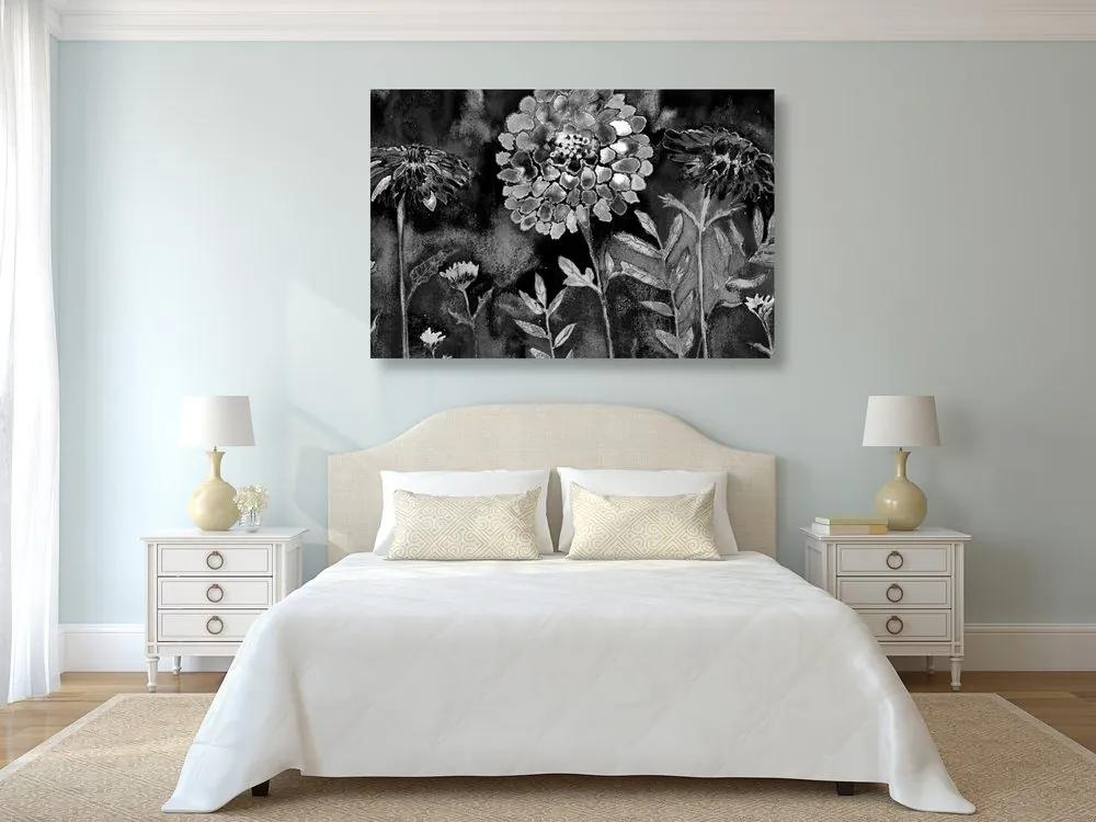 Φωτογραφίστε όμορφα λουλούδια σε μαύρο και άσπρο